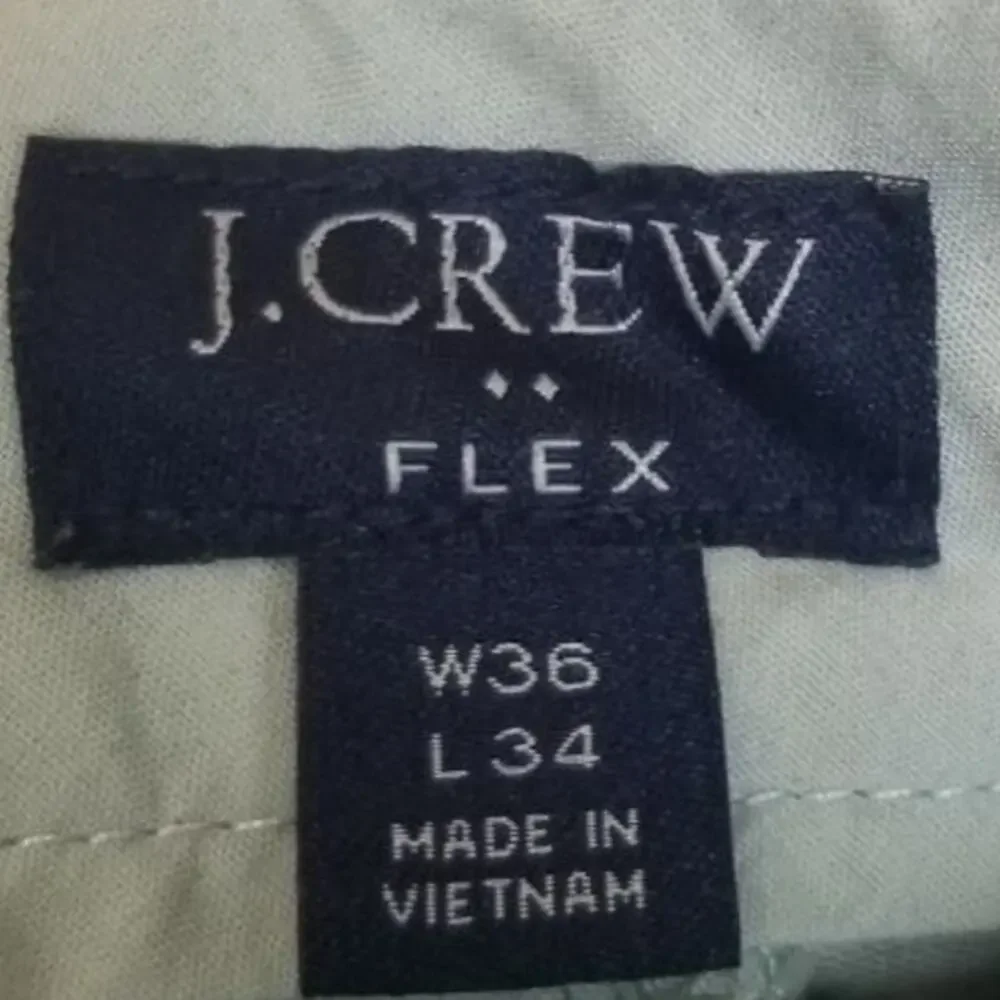 J. Crew Mens Chino Straight Leg Pants 36X34 Flex Preppy Minimalist Cotton Green